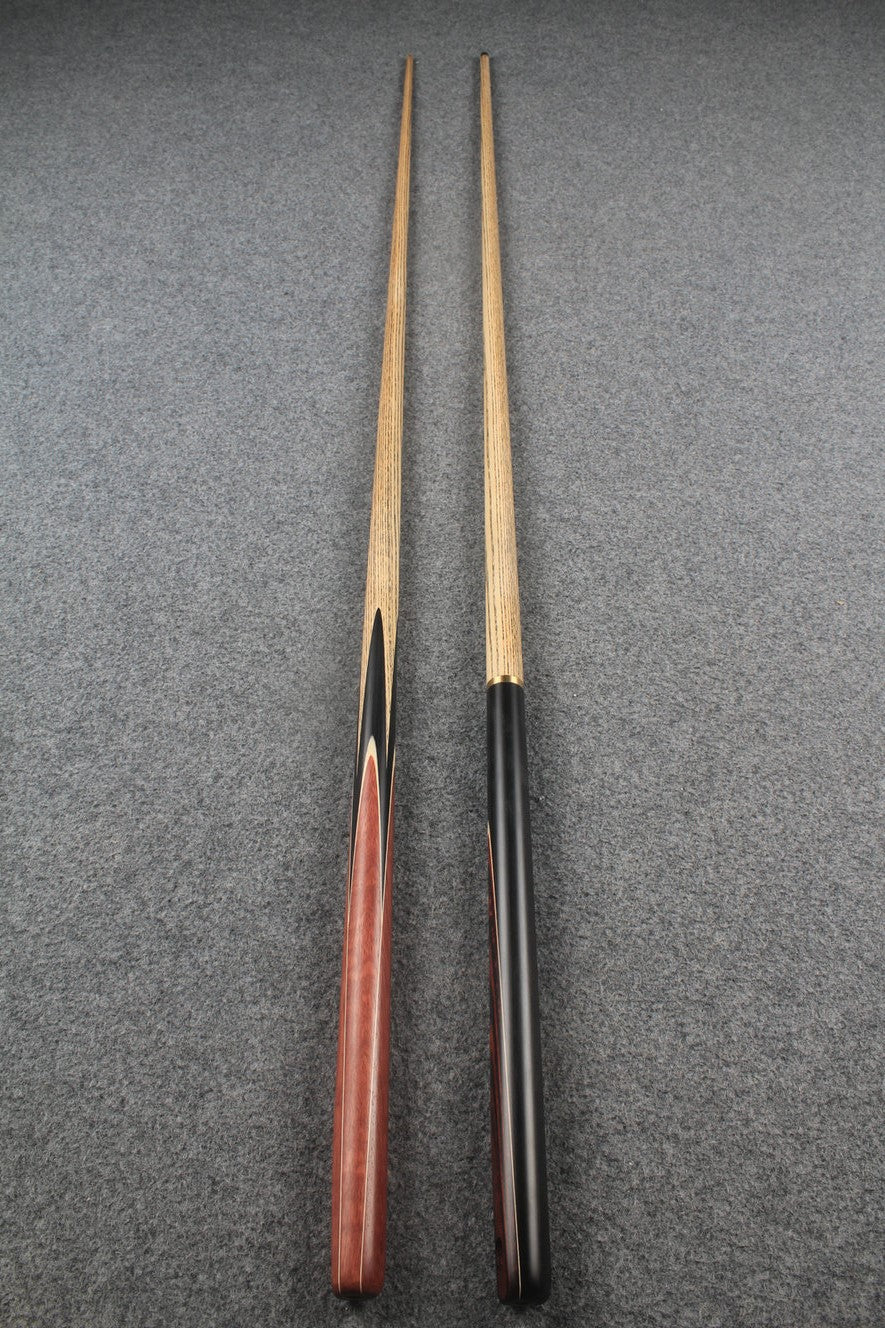 1 piece ASH english pool cue + break cue + case # 7547 WOODS CUES