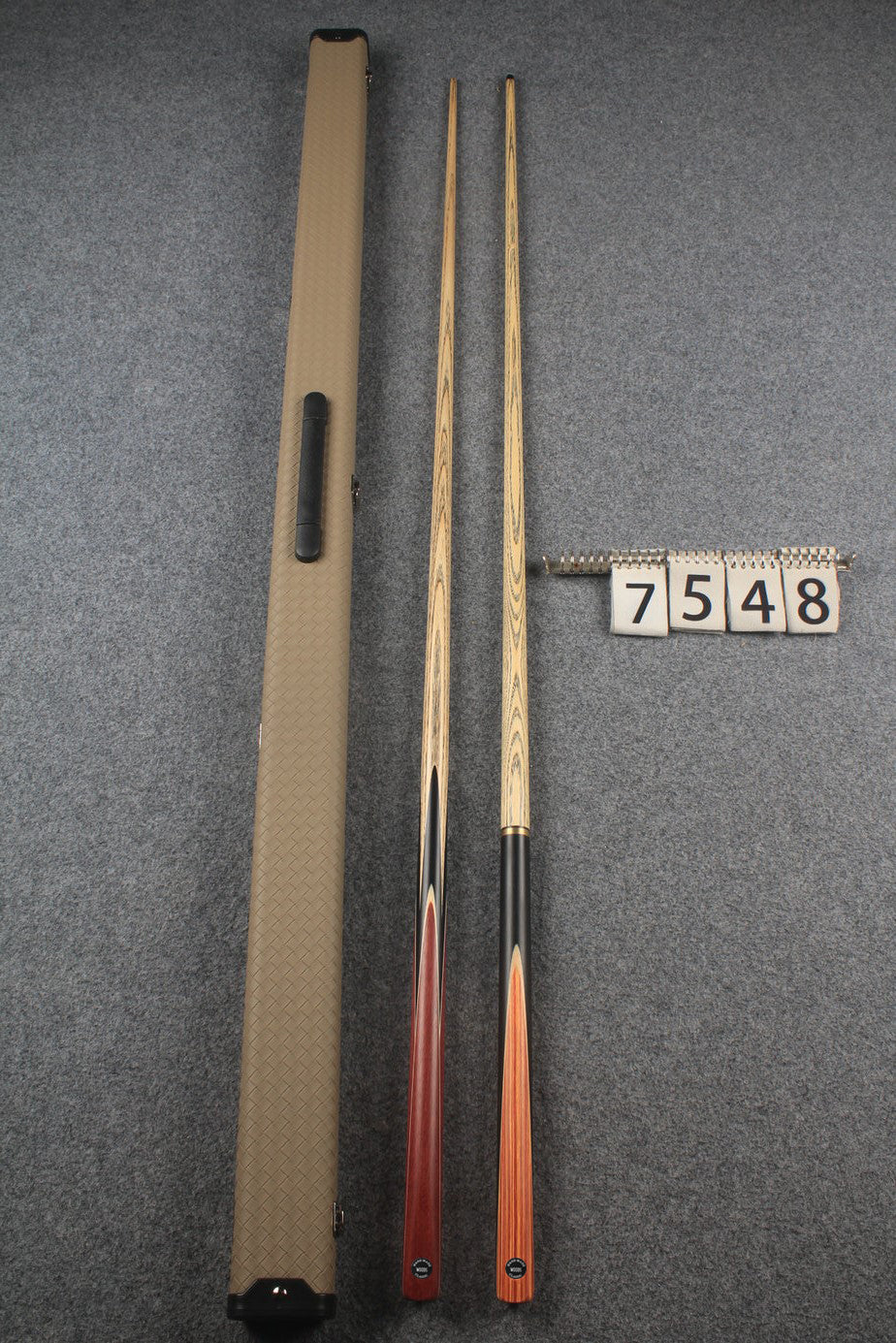 1 piece ASH english pool cue + break cue + case # 7548