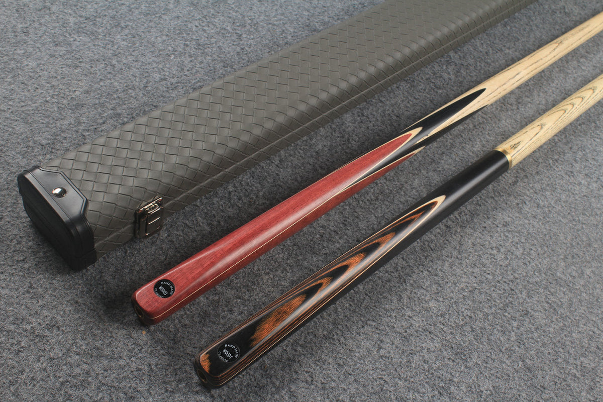 1 piece ASH english pool cue + break cue + case # 7550 WOODS CUES