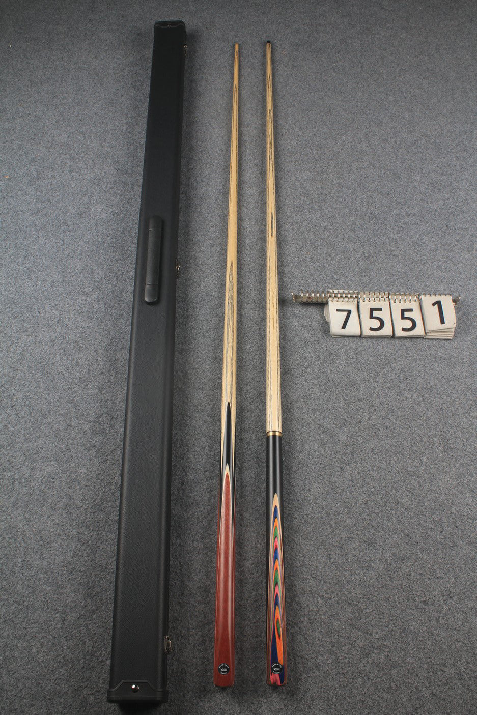 1 piece ASH english pool cue + break cue + case # 7551