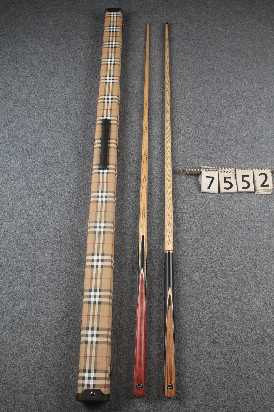 1 piece ASH english pool cue + break cue + case # 7552
