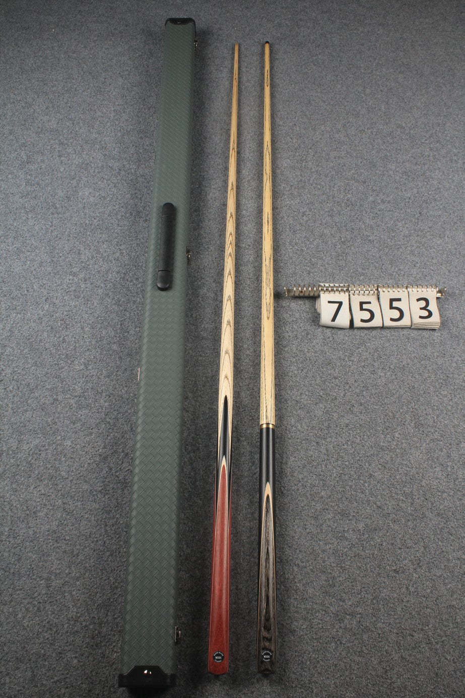 1 piece ASH english pool cue + break cue + case # 7553