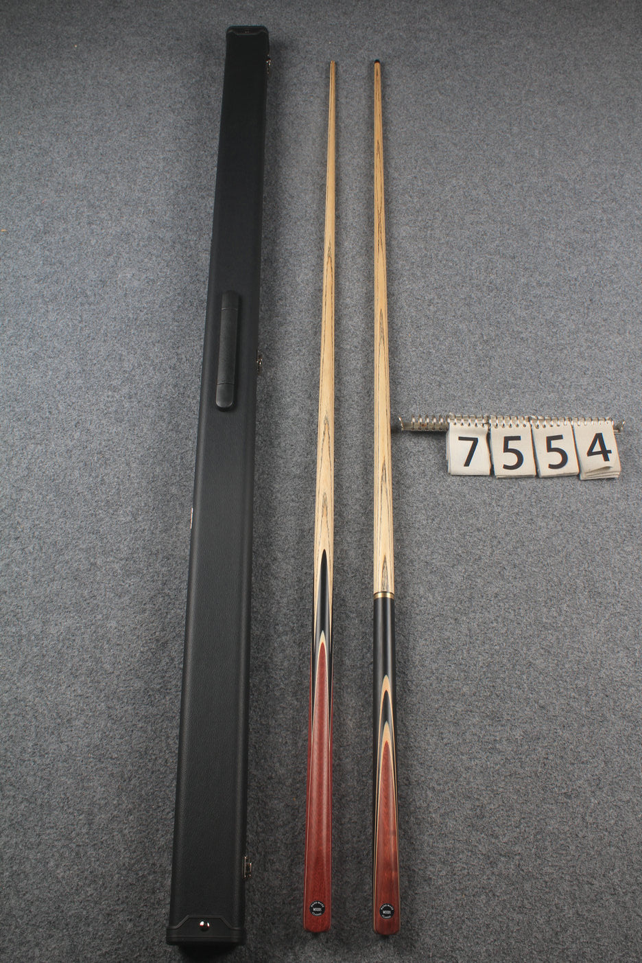 1 piece ASH english pool cue + break cue + case # 7554