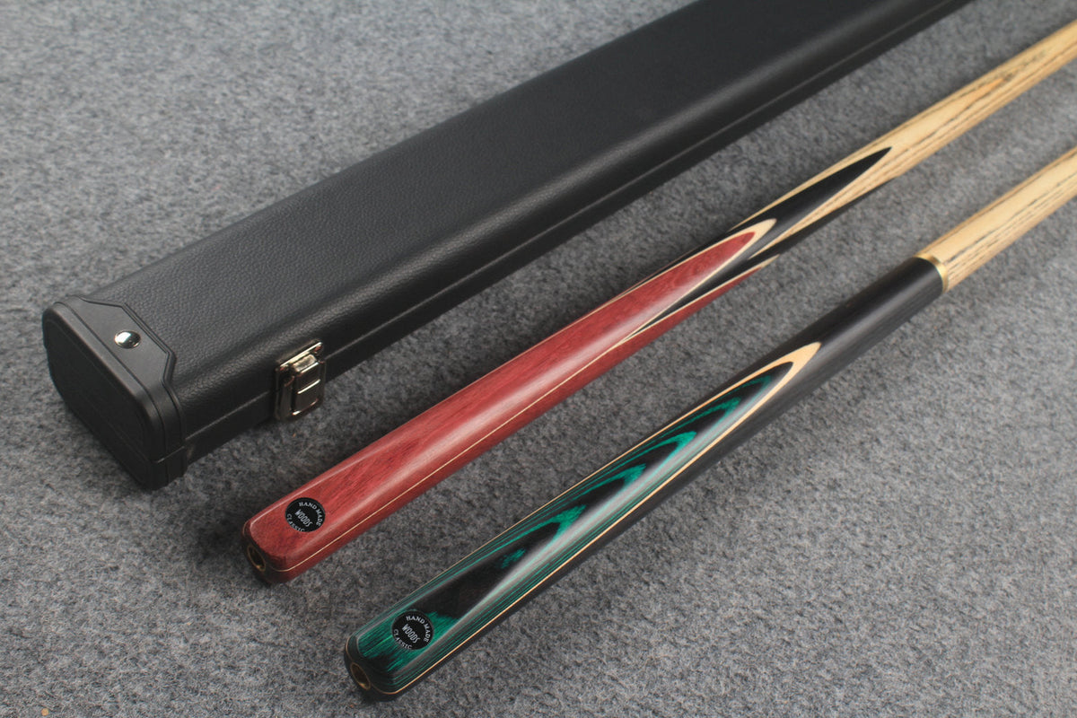 1 piece ASH english pool cue + break cue + case # 7555 WOODS CUES