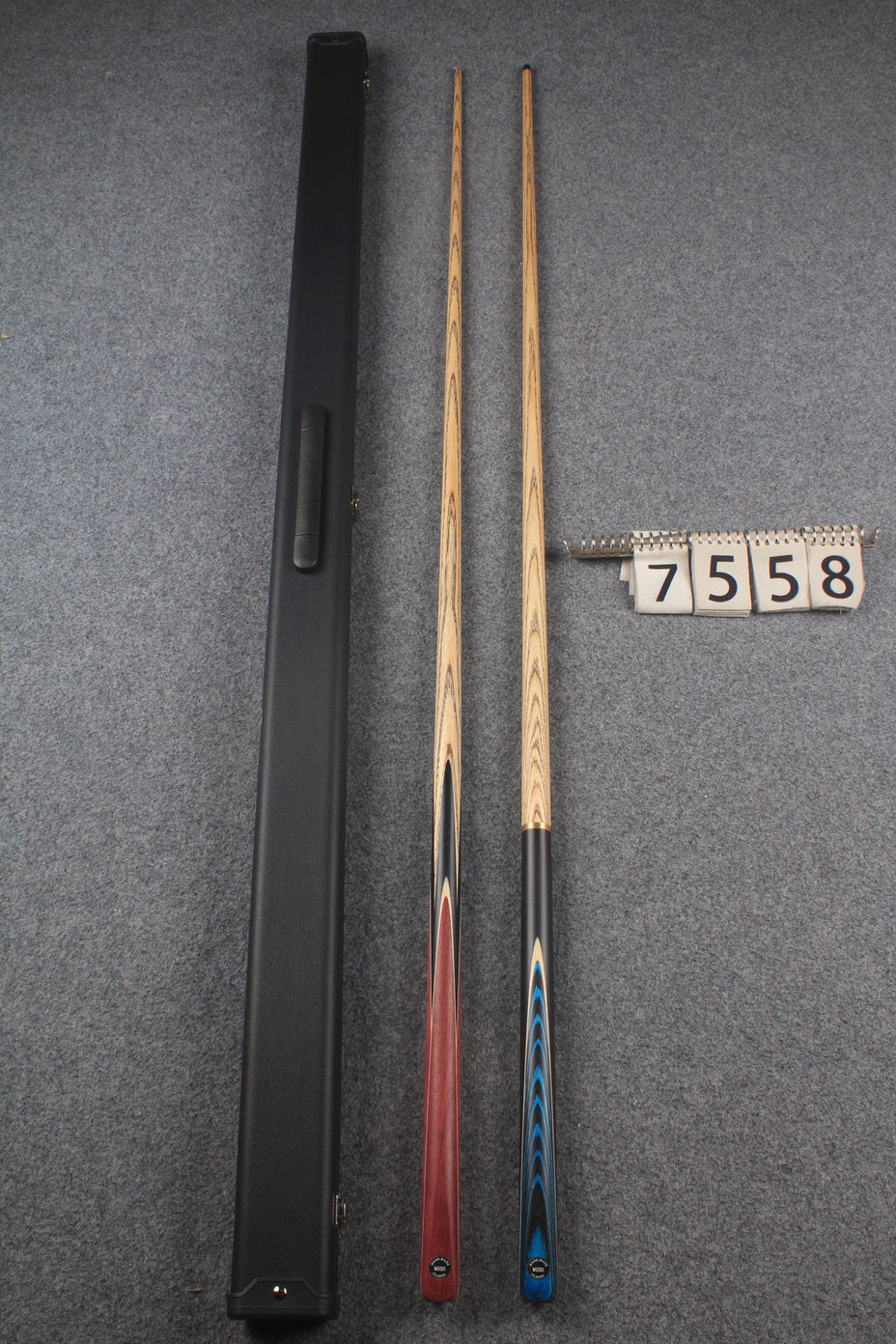 1 piece ASH english pool cue + break cue + case # 7558