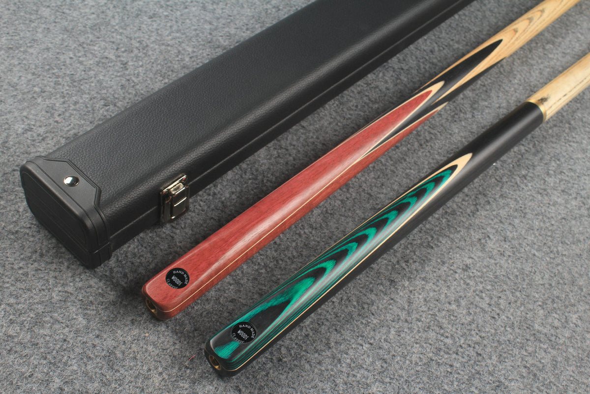 1 piece ASH english pool cue + break cue + case # 7559 WOODS CUES