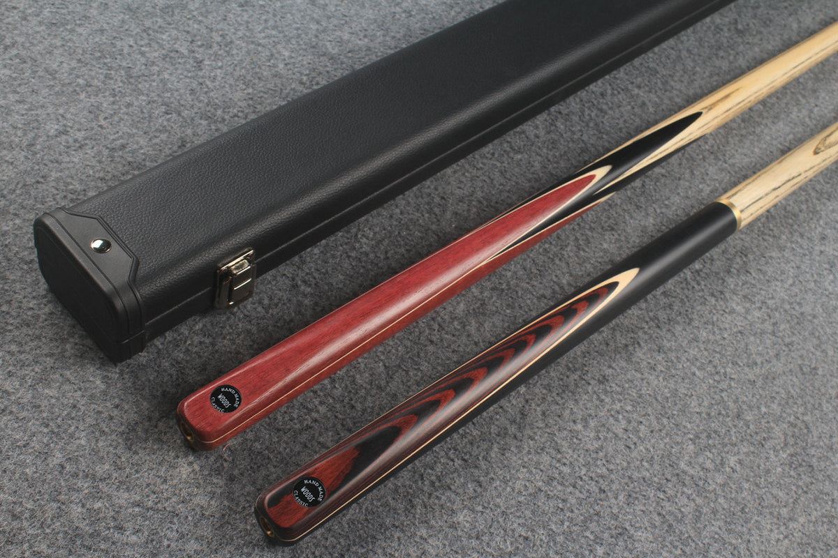 1 piece ASH english pool cue + break cue + case # 7561 WOODS CUES