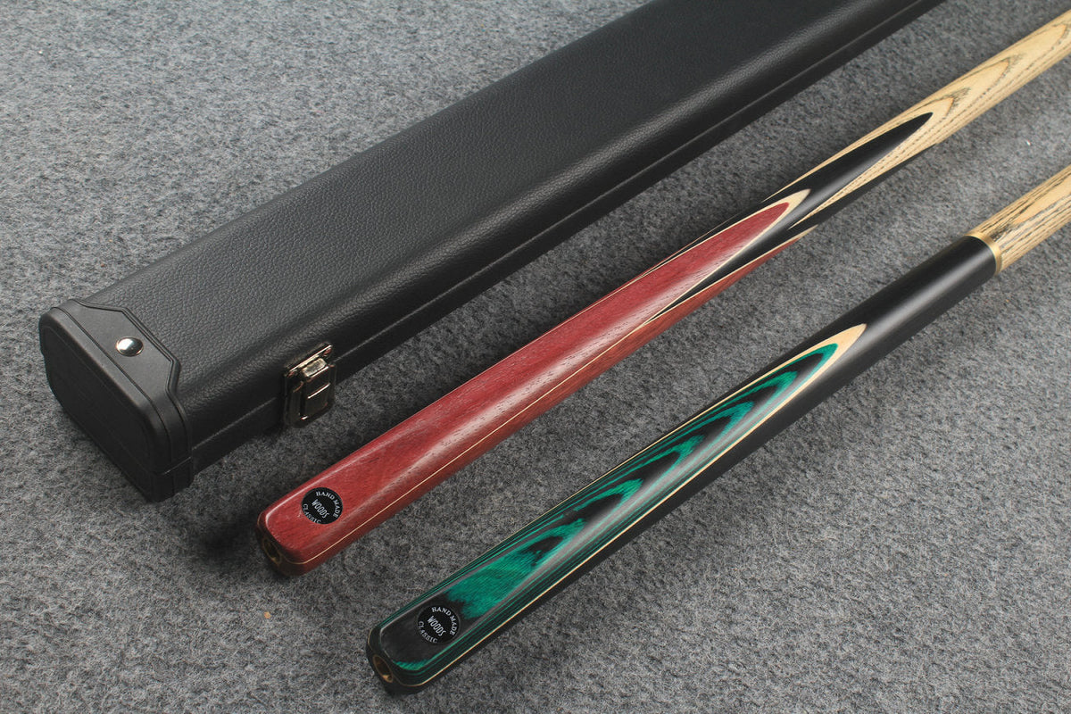 1 piece ASH english pool cue + break cue + case # 7563 WOODS CUES