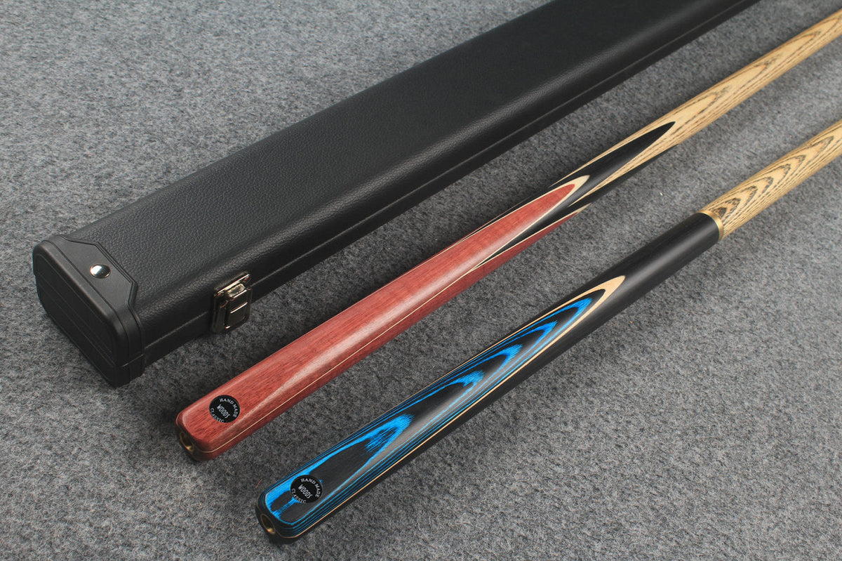 1 piece ASH english pool cue + break cue + case # 7564 WOODS CUES