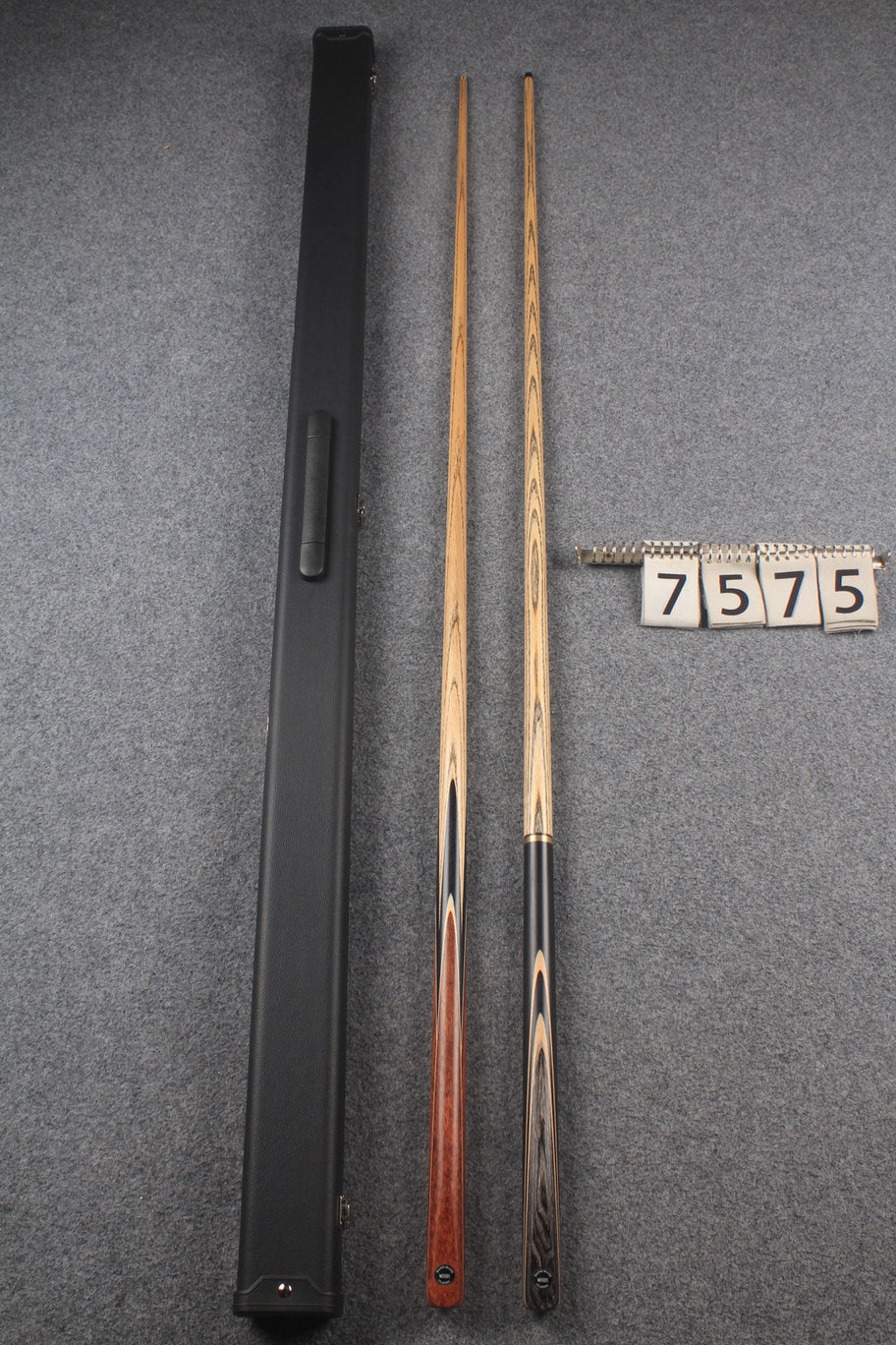 1 piece ASH english pool cue + break cue + case # 7575 WOODS CUES