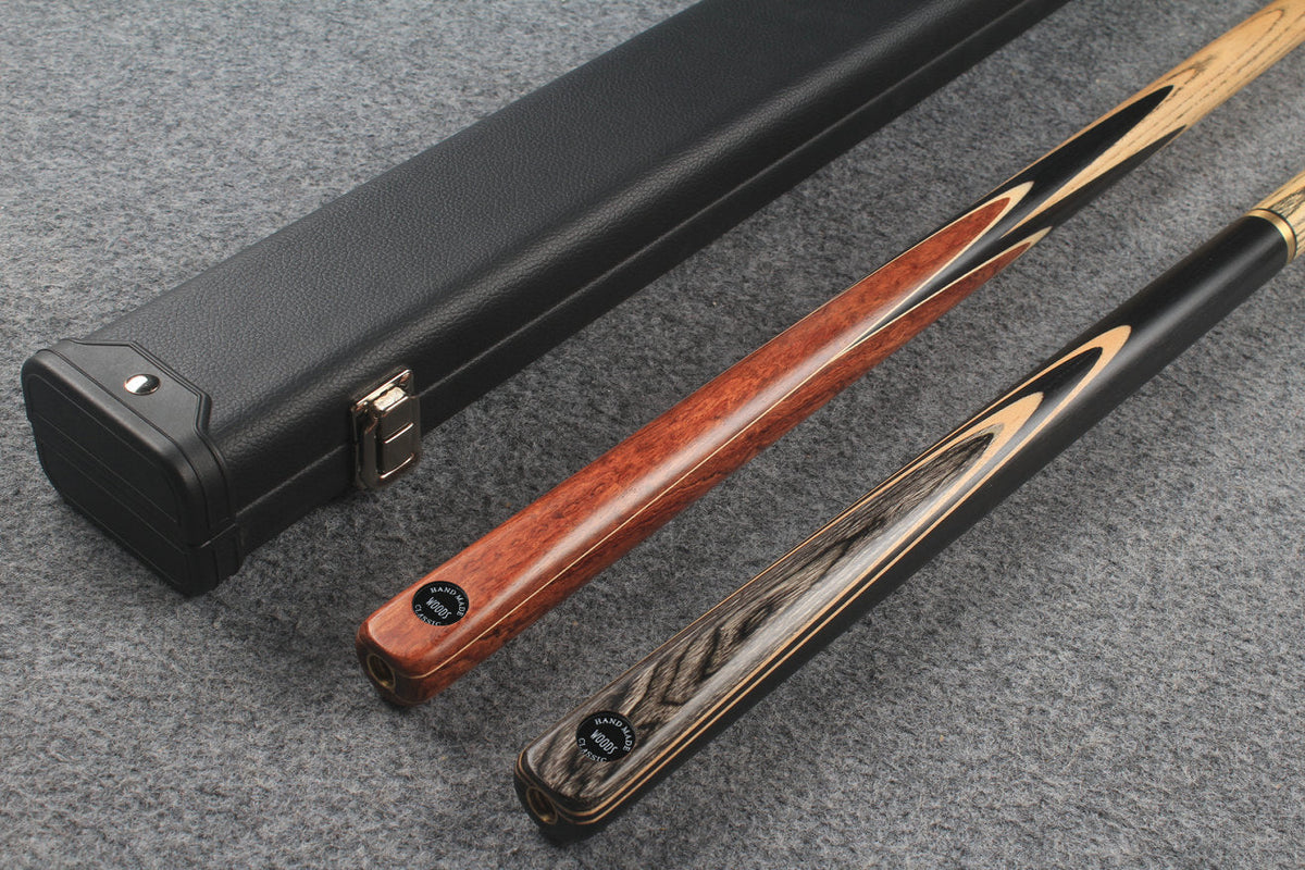 1 piece ASH english pool cue + break cue + case # 7575 WOODS CUES