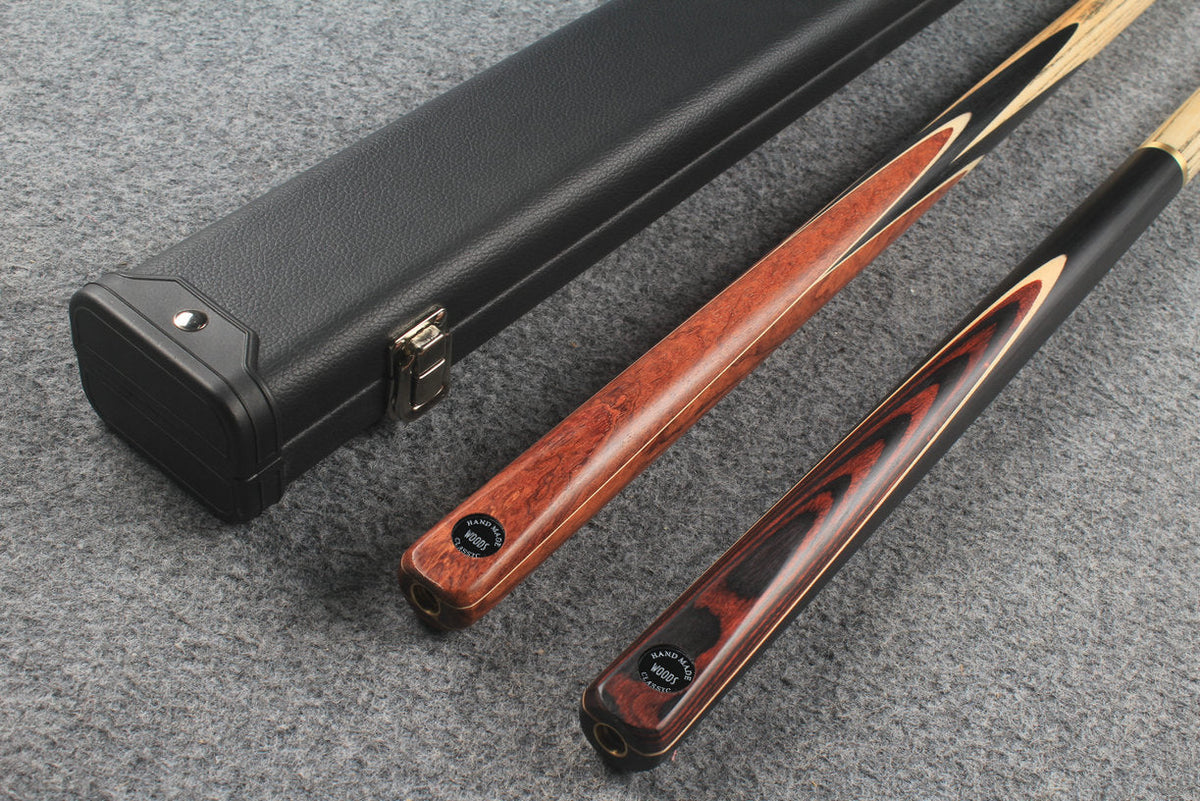 1 piece ASH english pool cue + break cue + case # 7581 WOODS CUES