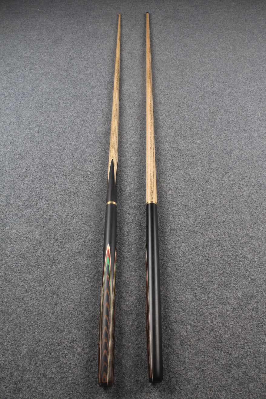 3/4 ASH english pool cue + break cue + case # 7588 WOODS CUES