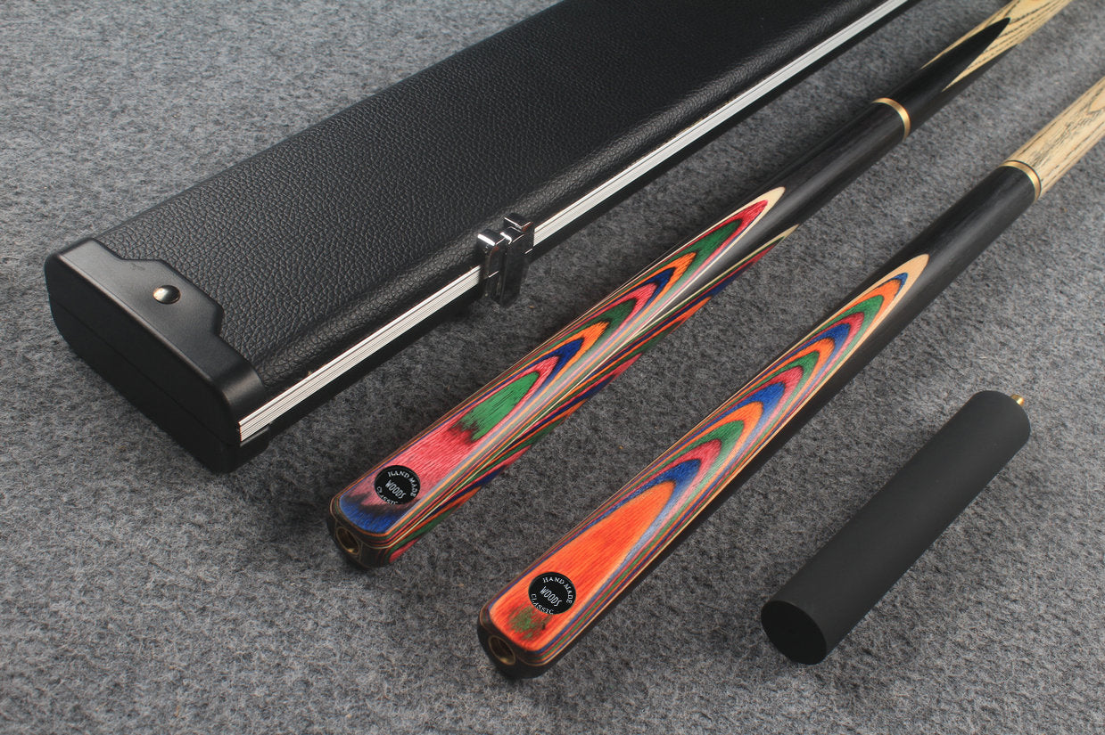 3/4 ASH english pool cue + break cue + case # 7592