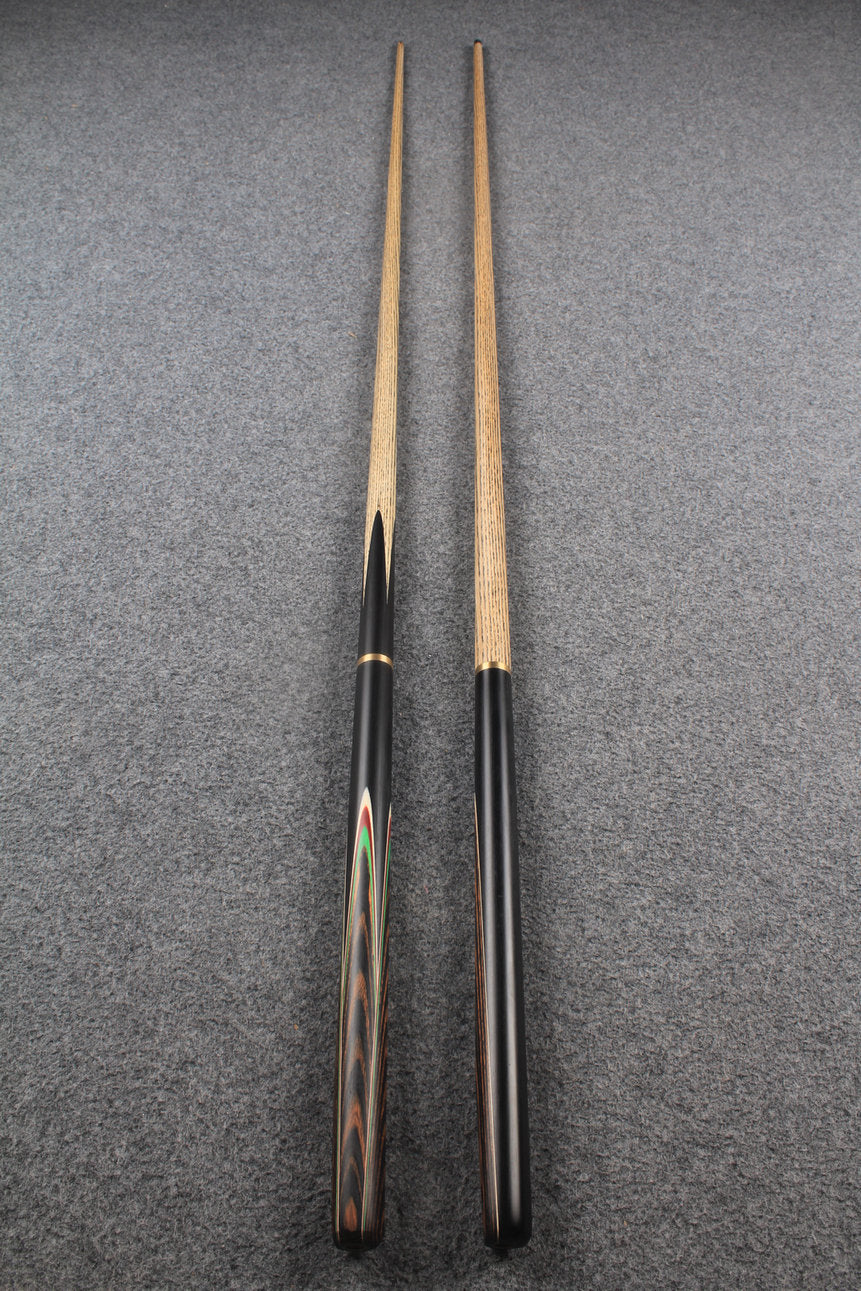 3/4 ASH english pool cue + break cue + case # 7593 WOODS CUES