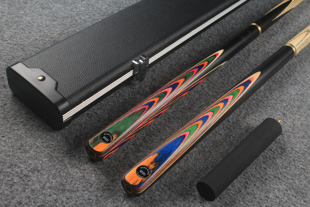 3/4 ASH english pool cue + break cue + case # 7596