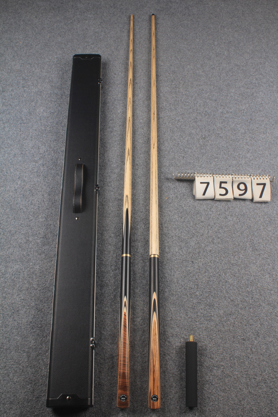 3/4 ASH english pool cue + break cue + case # 7597