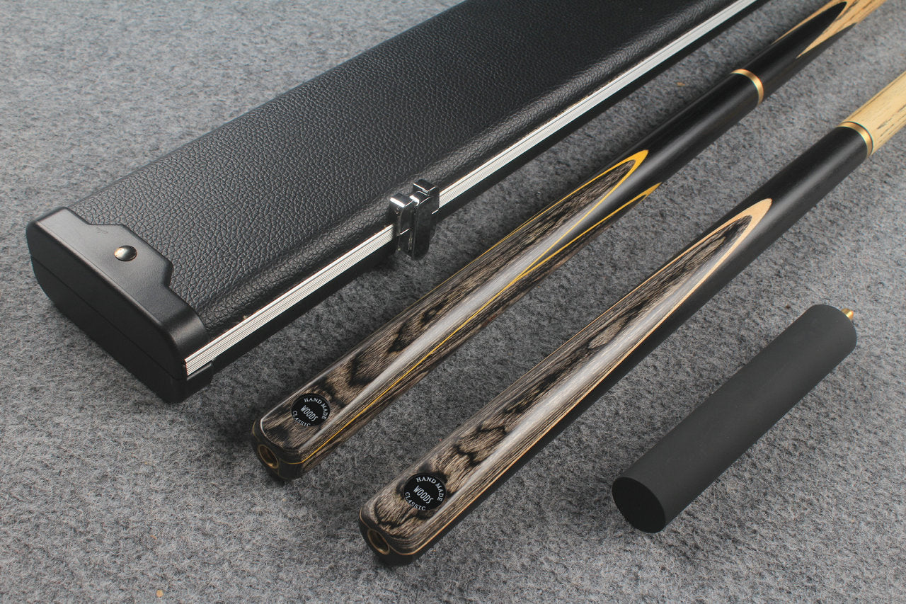 3/4 ASH english pool cue + break cue + case # 7599