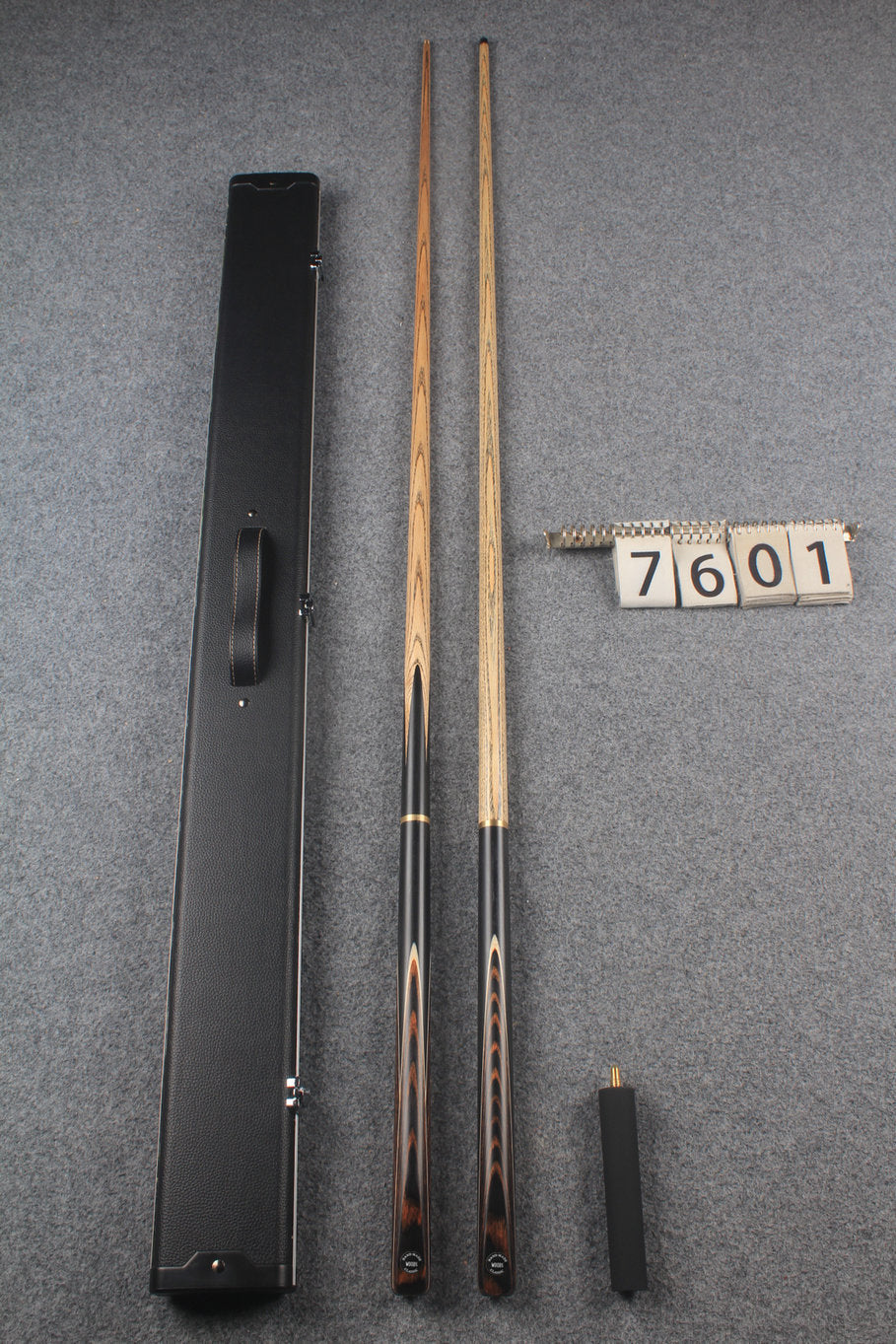 3/4 ASH english pool cue + break cue + case # 7601