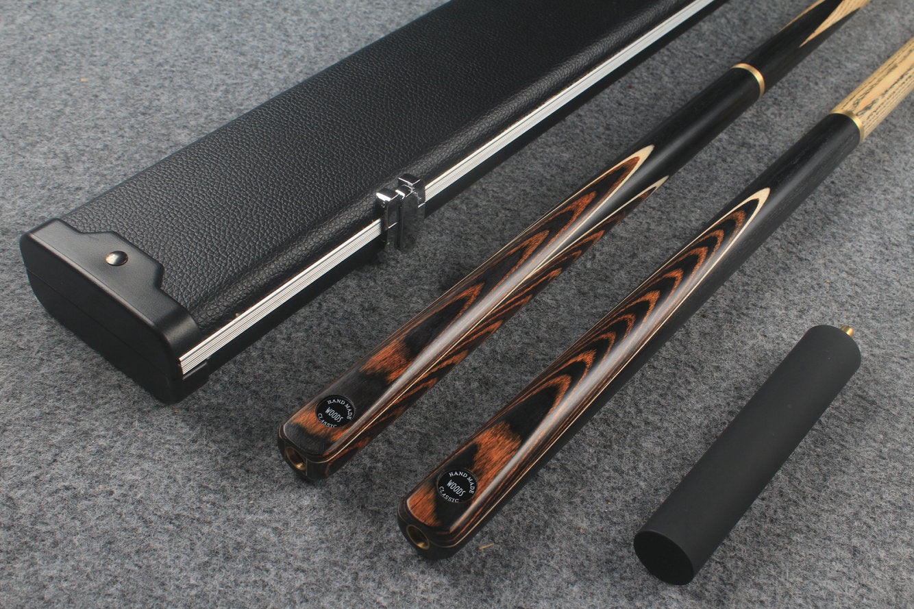 3/4 ASH english pool cue + break cue + case # 7601