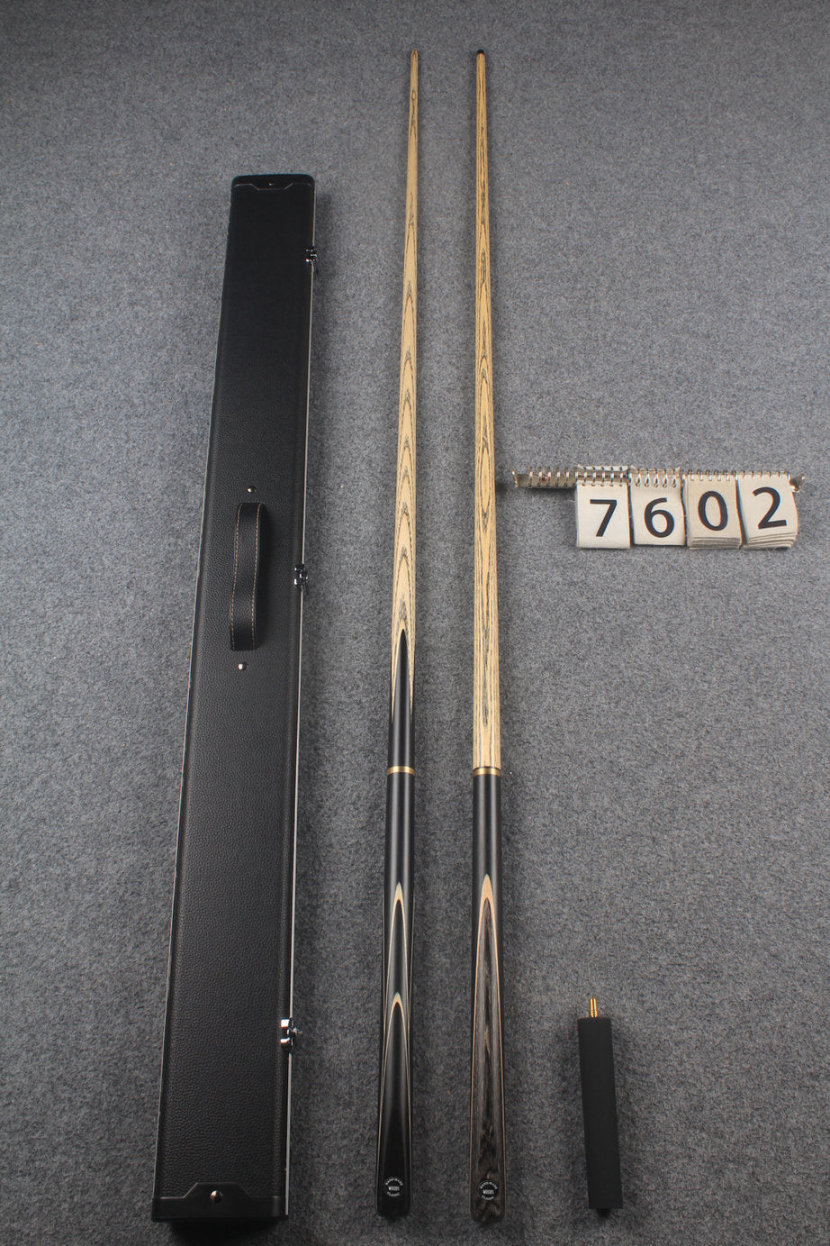 3/4 ASH english pool cue + break cue + case # 7602