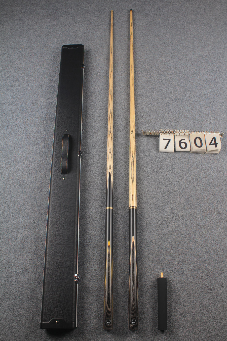 3/4 ASH english pool cue + break cue + case # 7604