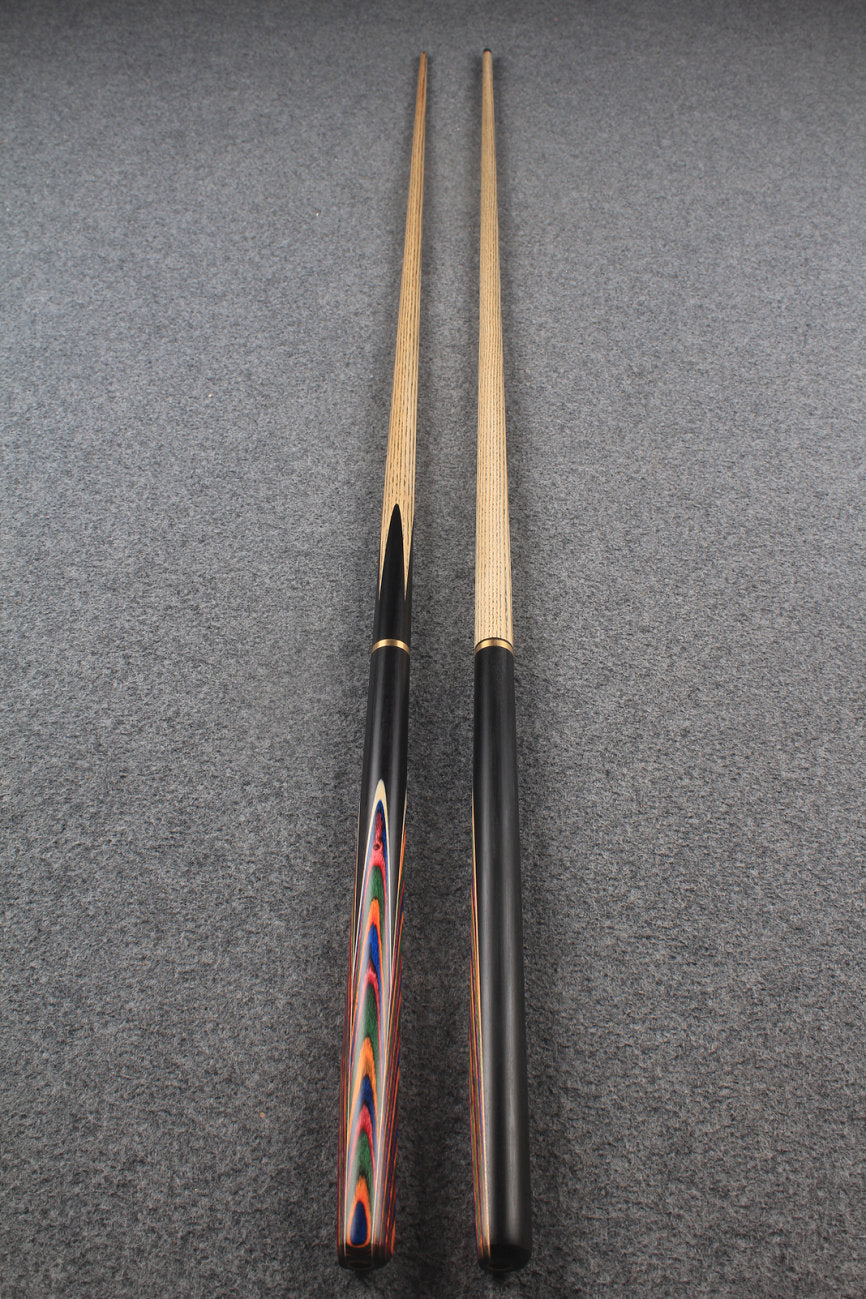3/4 ASH english pool cue + break cue + case # 7605 WOODS CUES