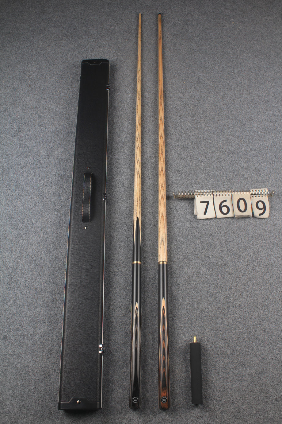 3/4 ASH english pool cue + break cue + case # 7609
