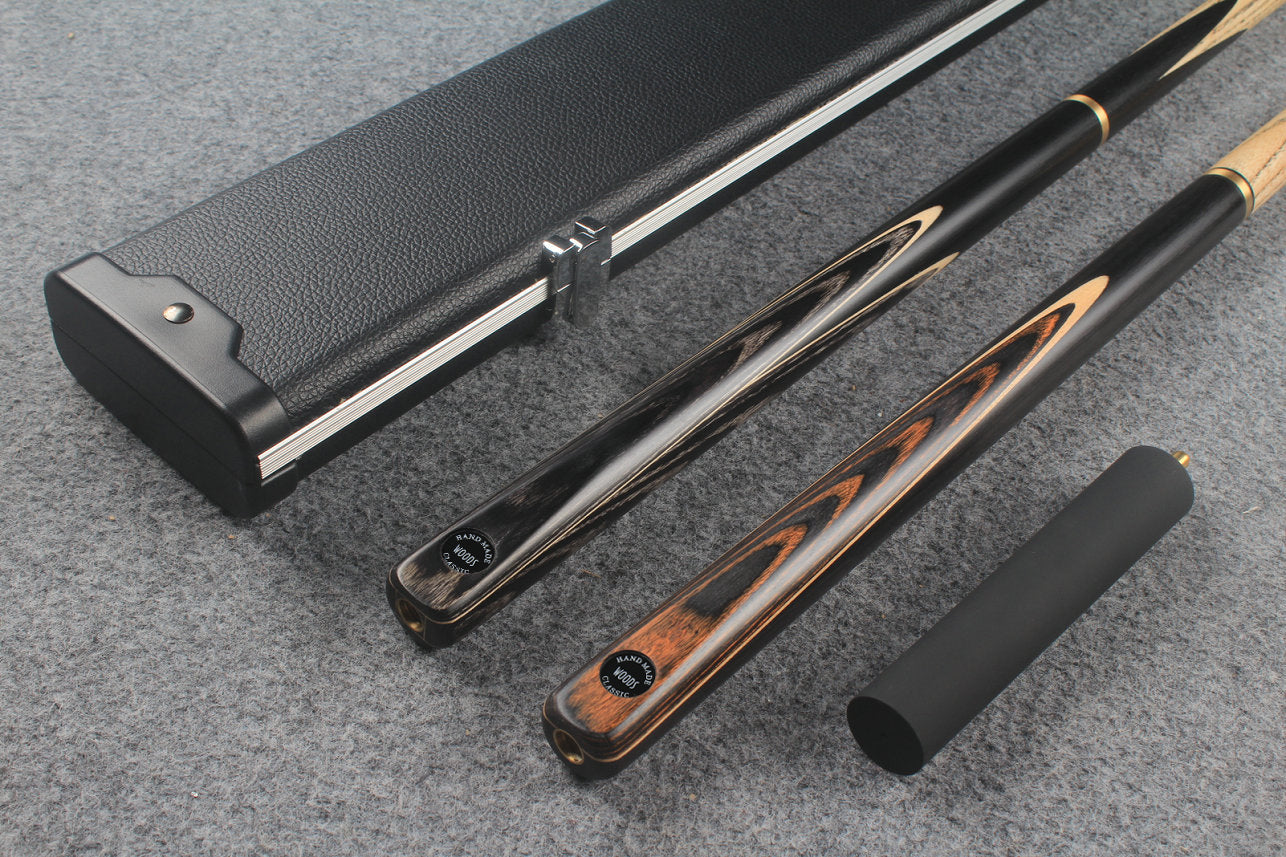 3/4 ASH english pool cue + break cue + case # 7609