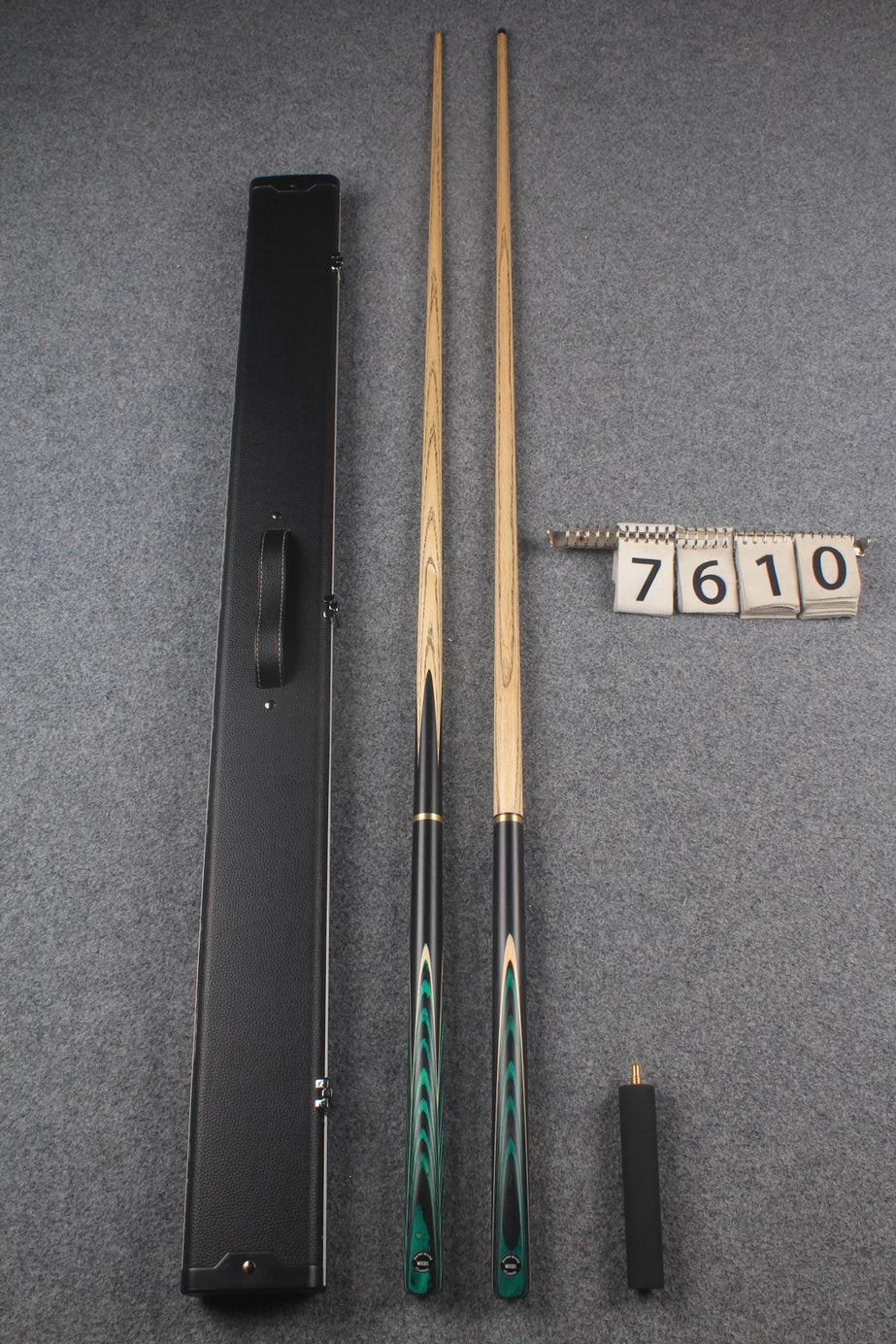 3/4 ASH english pool cue + break cue + case # 7610