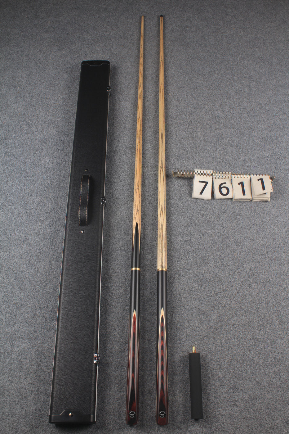 3/4 ASH english pool cue + break cue + case # 7611
