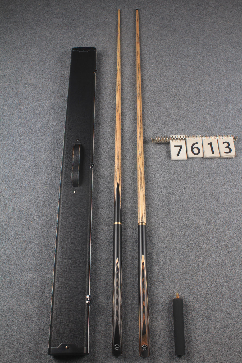 3/4 ASH english pool cue + break cue + case # 7613