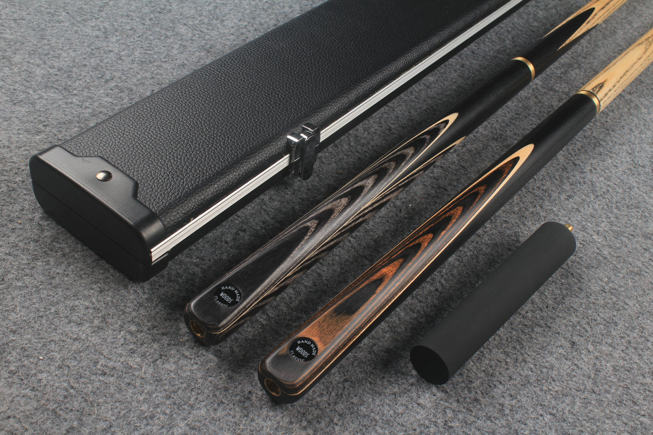 3/4 ASH english pool cue + break cue + case # 7613