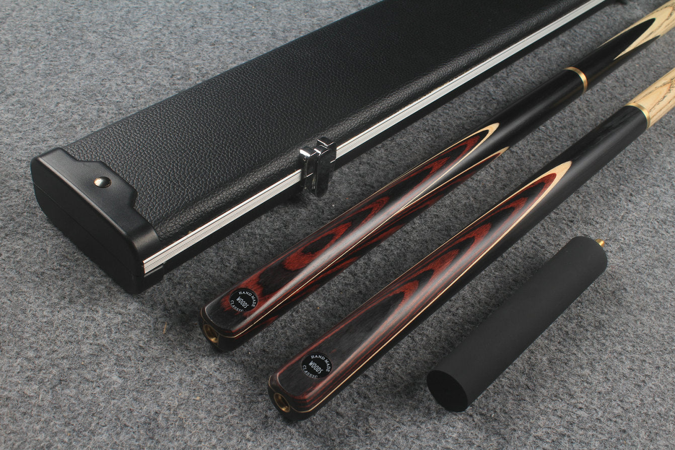 3/4 ASH english pool cue + break cue + case # 7615