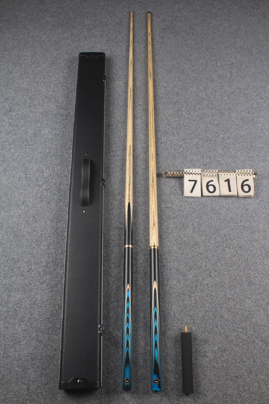 3/4 ASH english pool cue + break cue + case # 7616