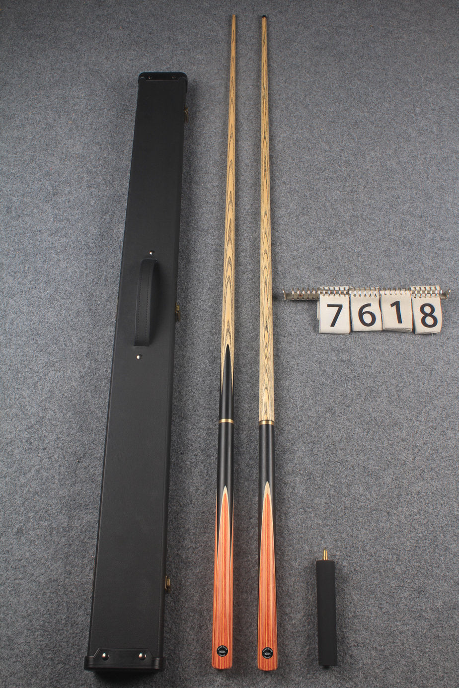 3/4 ASH english pool cue + break cue + case # 7618