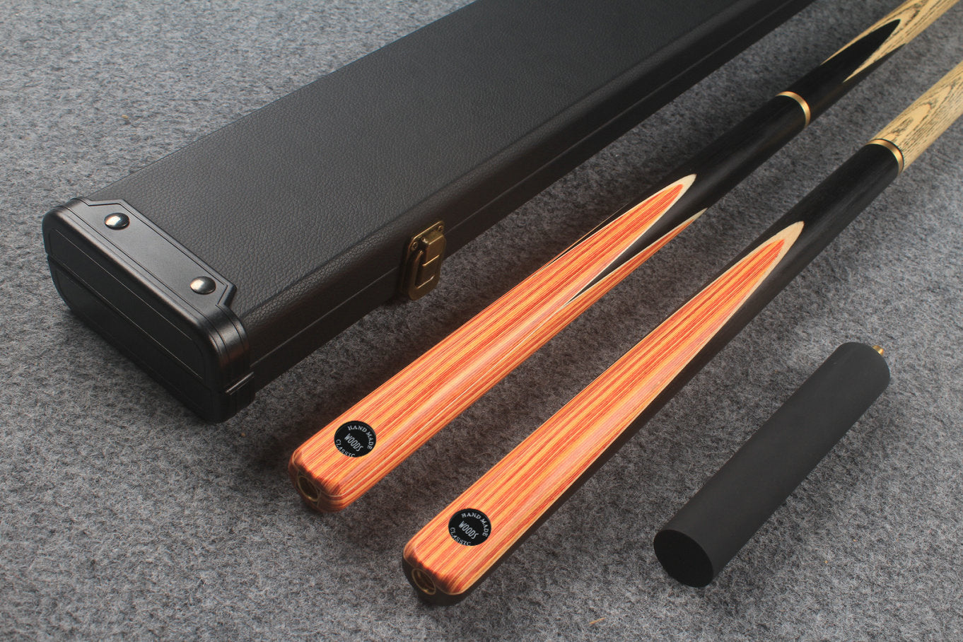 3/4 ASH english pool cue + break cue + case # 7618
