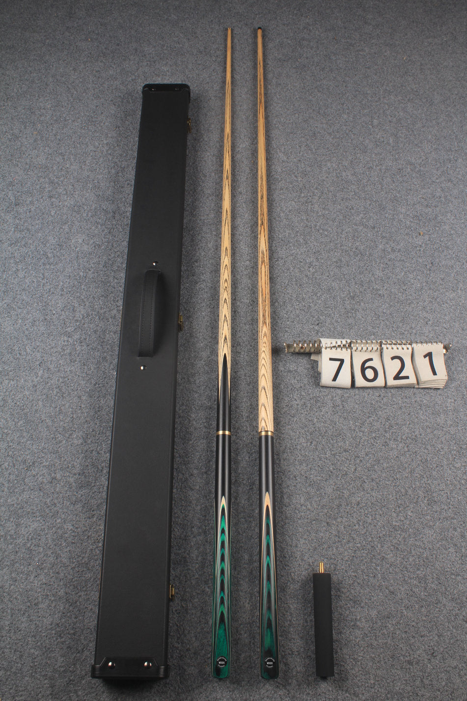 3/4 ASH english pool cue + break cue + case # 7621