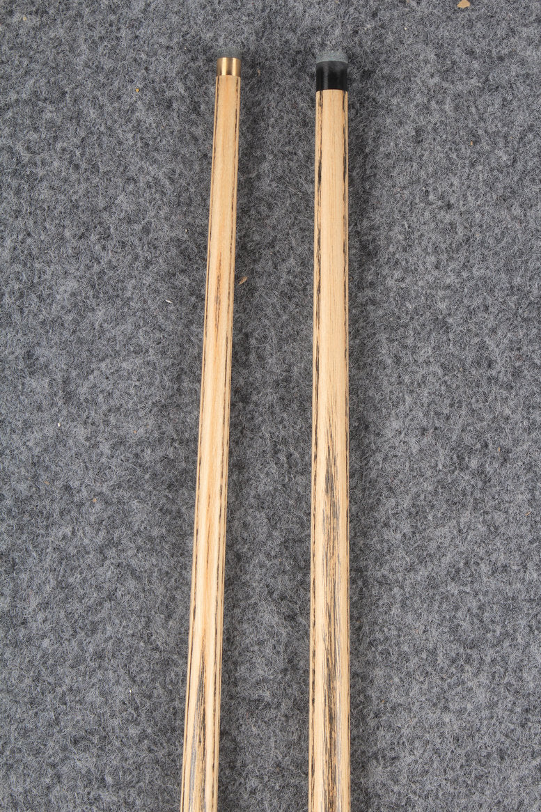 3/4 ASH english pool cue + break cue + case # 7621 WOODS CUES