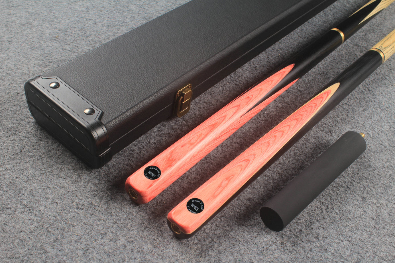 3/4 ASH english pool cue + break cue + case # 7622