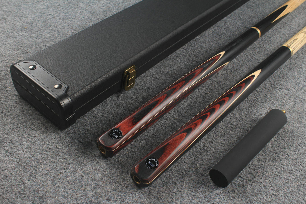 3/4 ASH english pool cue + break cue + case # 7623 WOODS CUES