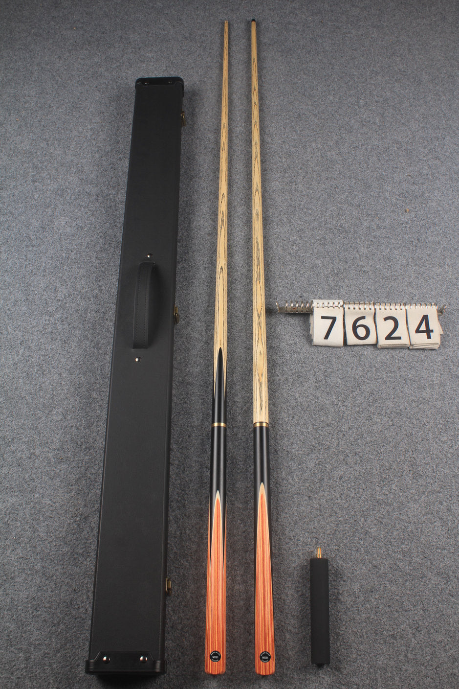 3/4 ASH english pool cue + break cue + case # 7624