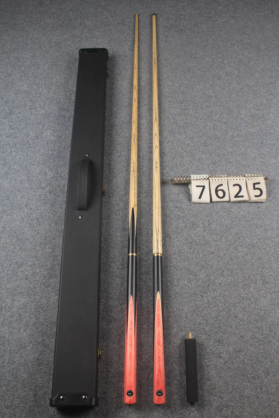 3/4 ASH english pool cue + break cue + case # 7625