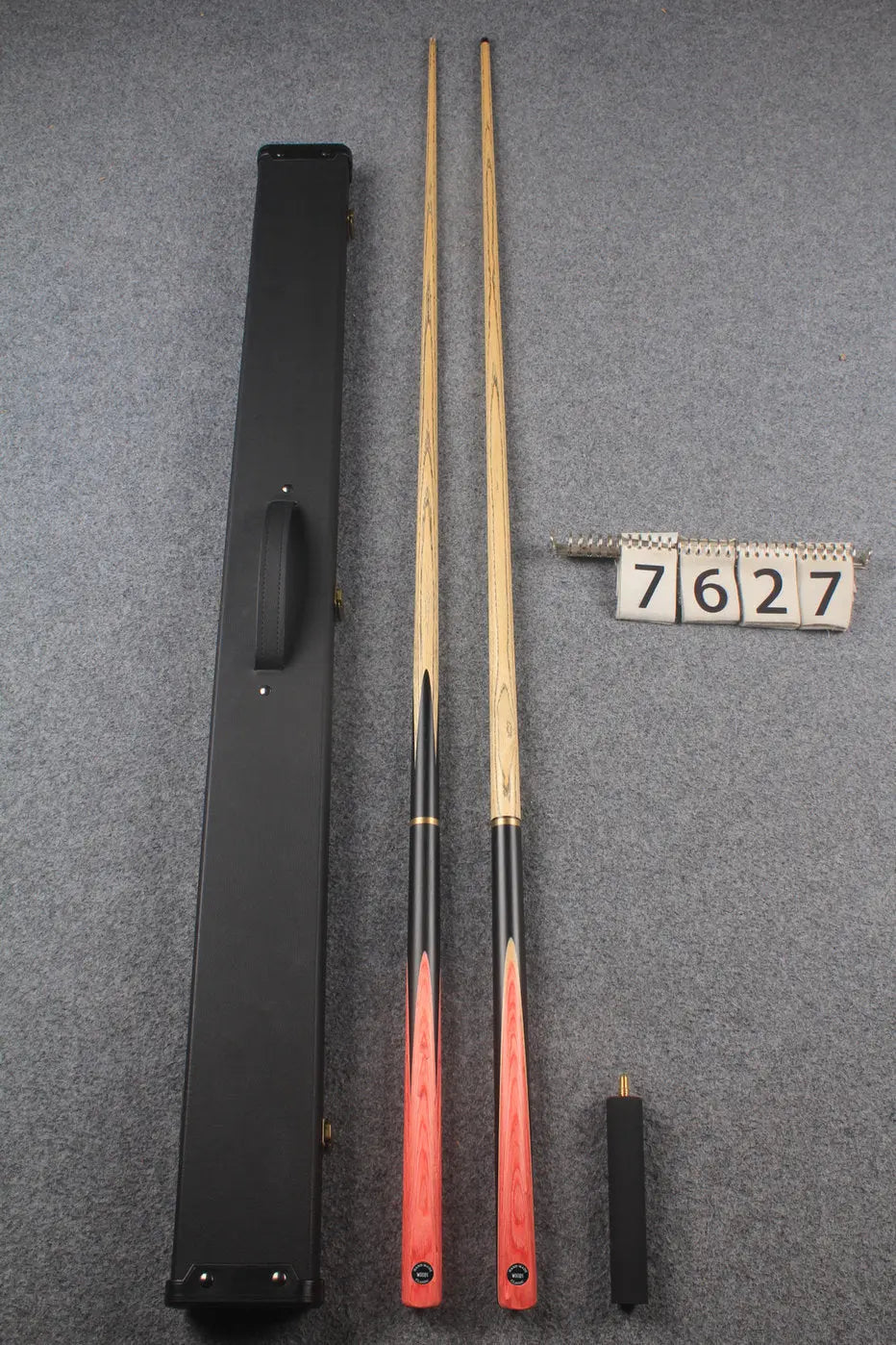 3/4 ASH english pool cue + break cue + case # 7627
