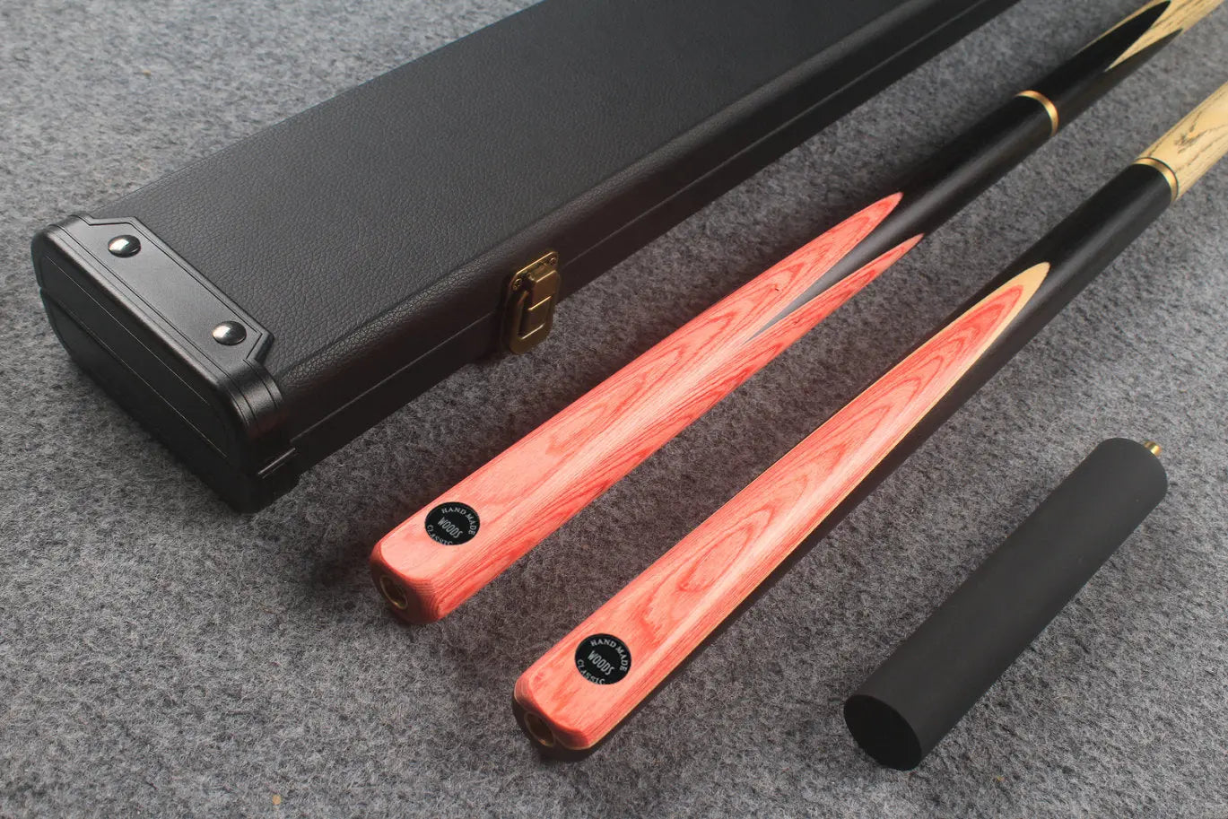 3/4 ASH english pool cue + break cue + case # 7627