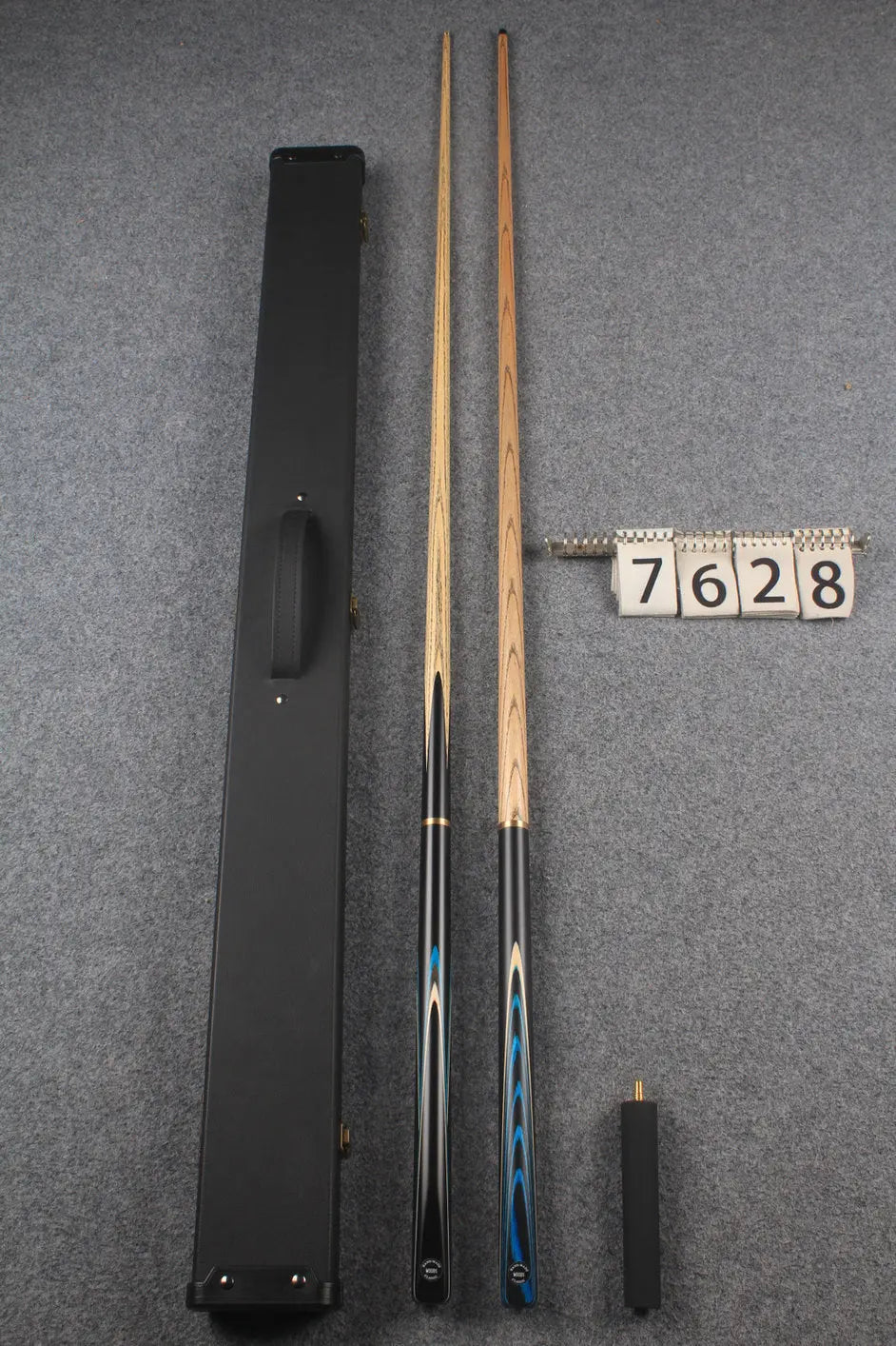 3/4 ASH english pool cue + break cue + case # 7628
