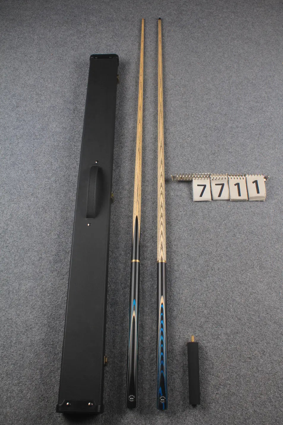 3/4 ASH english pool cue + break cue + case # 7711