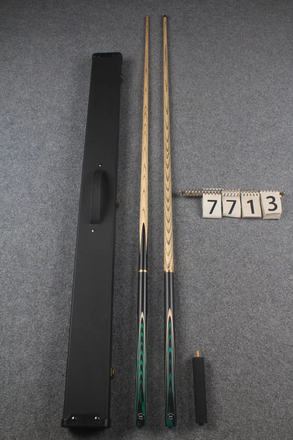 3/4 ASH english pool cue + break cue + case # 7713