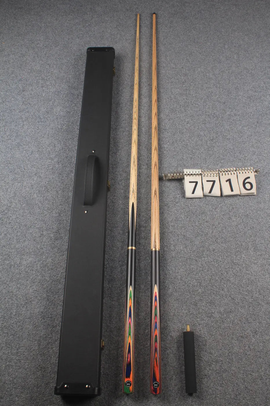 3/4 ASH english pool cue + break cue + case # 7716