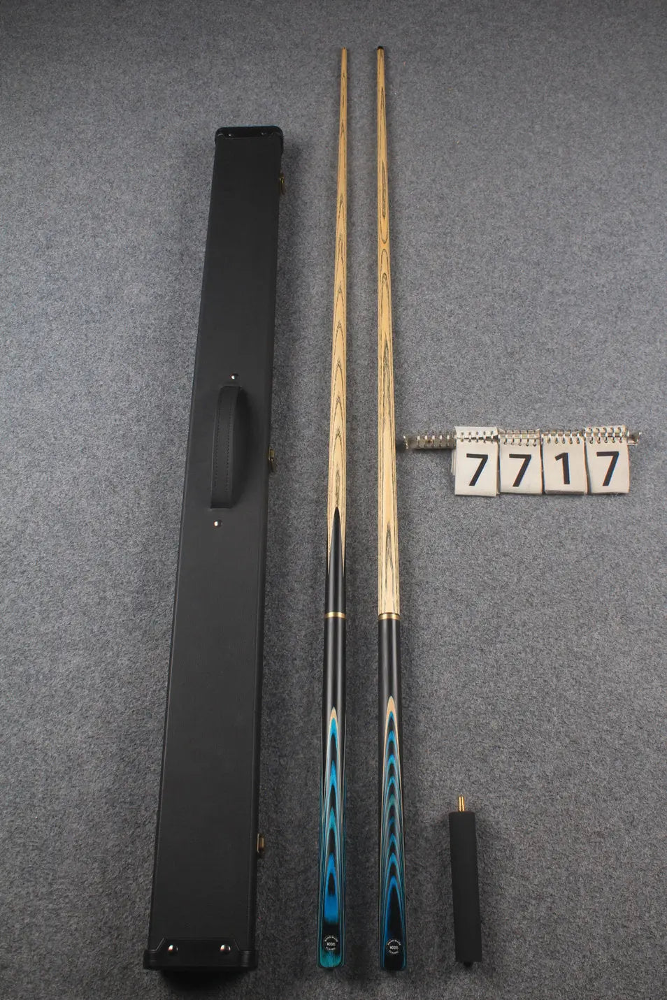 3/4 ASH english pool cue + break cue + case # 7717